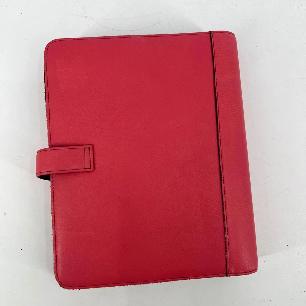 Day-Timer Pink Leather Personal Organizer Planner Pink Ribbon‎ Cancer Research